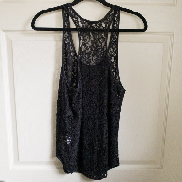 Wilfred Aritzia Madeline Floral Black Lace Racerback Tank Sleeveless Top Size XS - Picture 7 of 11